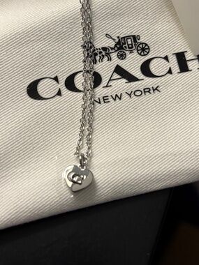 Coach petite heart necklace